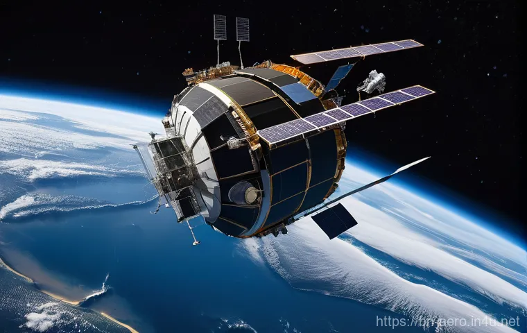 전기 추진 로켓 기술 - **Prompt:** A highly detailed, realistic rendering of an advanced electric propulsion spacecraft on ...