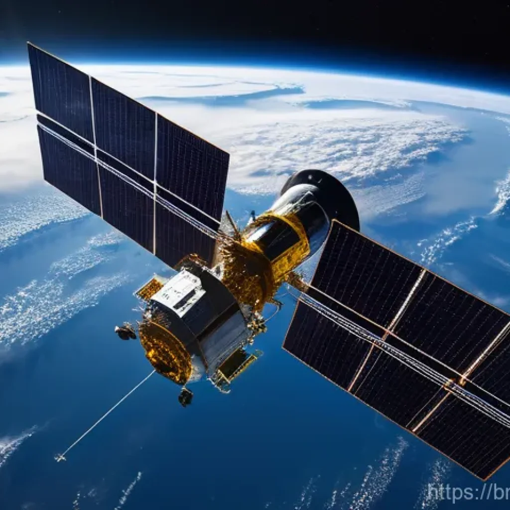 우주 태양광 발전 시스템 - **Prompt:** "A breathtaking view of massive, futuristic Space Solar Power Satellites (SSPS) in Earth...