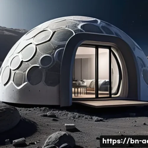 Home 28 달 기지 건설 프로젝트 - A futuristic lunar residential habitat constructed using 3D printing technology and regolith concret...