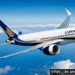 차세대 항공기 기술 동향 - A cutting-edge commercial aircraft flying smoothly above the clouds, constructed with lightweight ca...