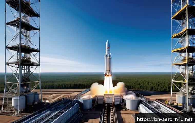 NASA SLS 로켓 - A detailed futuristic rocket propulsion system scene showcasing advanced liquid hydrogen and oxygen ...